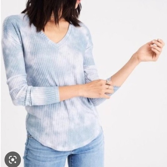 American Eagle Outfitters Tops - AE soft and sexy ribbed long sleeve tie dye thermal top